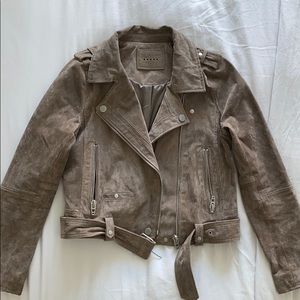 BLANKNYC Suede moto jacket